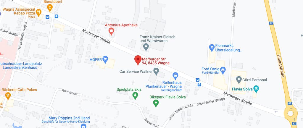 Kartenausschnitt: Marburgerstraße 94, 8435 Wagna – auf Google Maps öffnen
